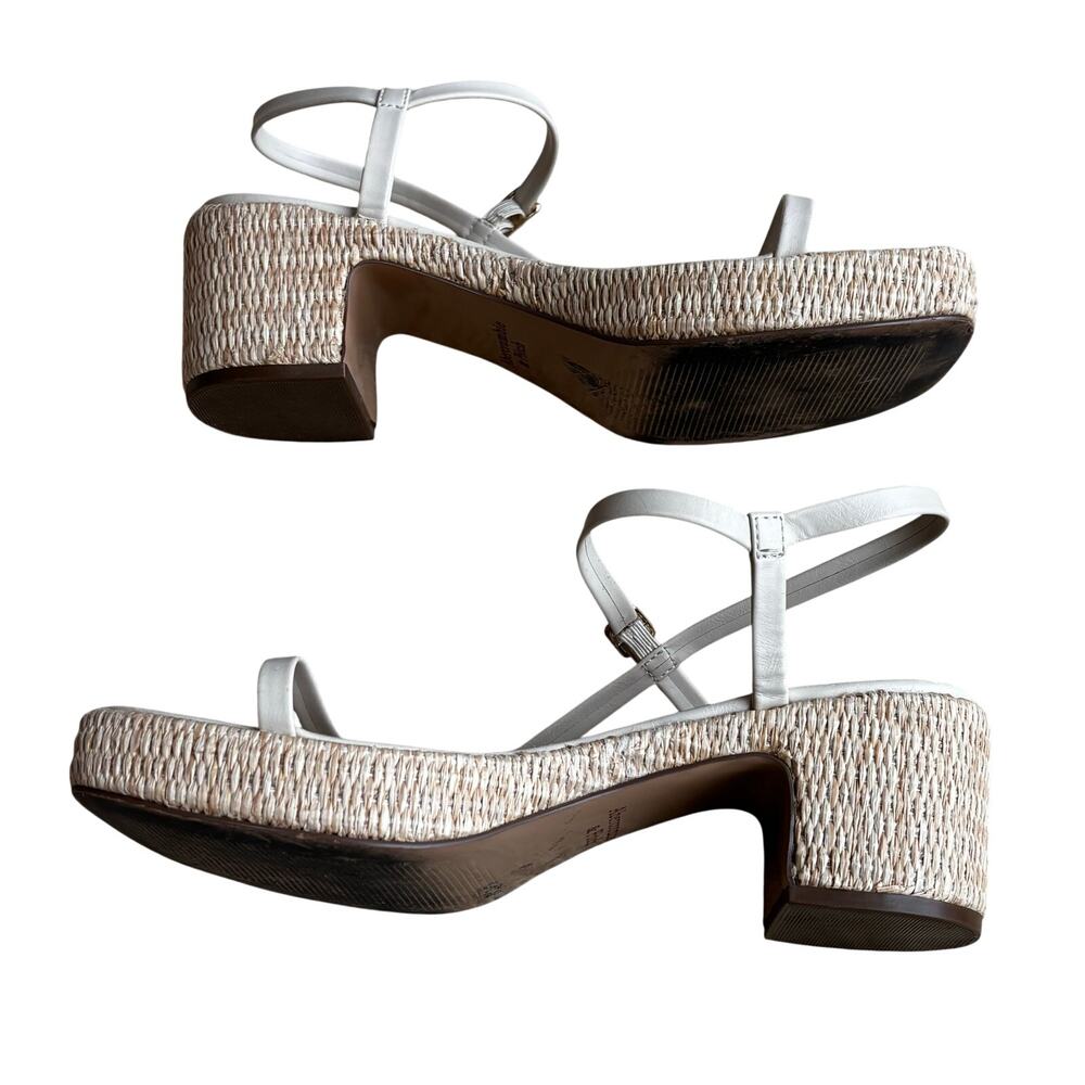 White Ankle-Strap Espadrille Sandals - Women - Picture 7 of 8